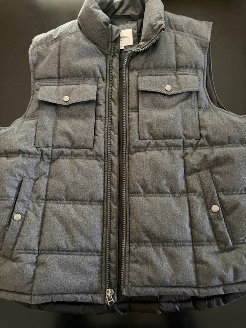 Goodfellow & Co Quilted Puffer Vest in Charcoal Gray